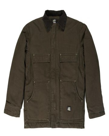 Berne Men Tall Highland Washed Chore 12 oz Super-duty 100% Washed Cotton Duck Jacket